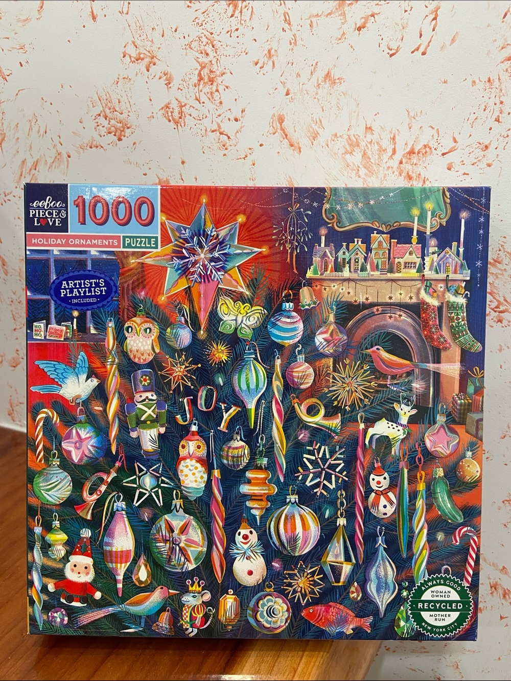 Eeboo Holiday Ornaments - 1000 Piece Puzzle